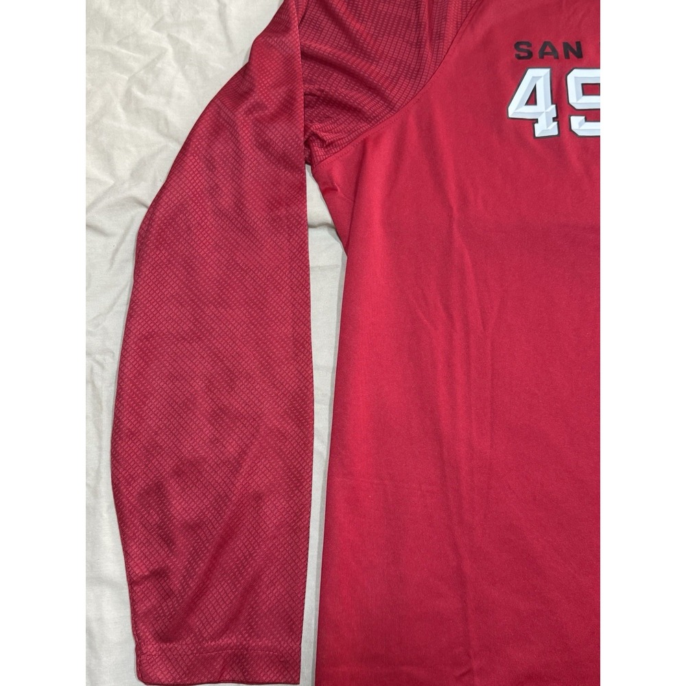 NFL Team Apparel Men's San Francisco 49ers Dri-Fit Long Sleeve Shirt, Size XL - Picture 6 of 16